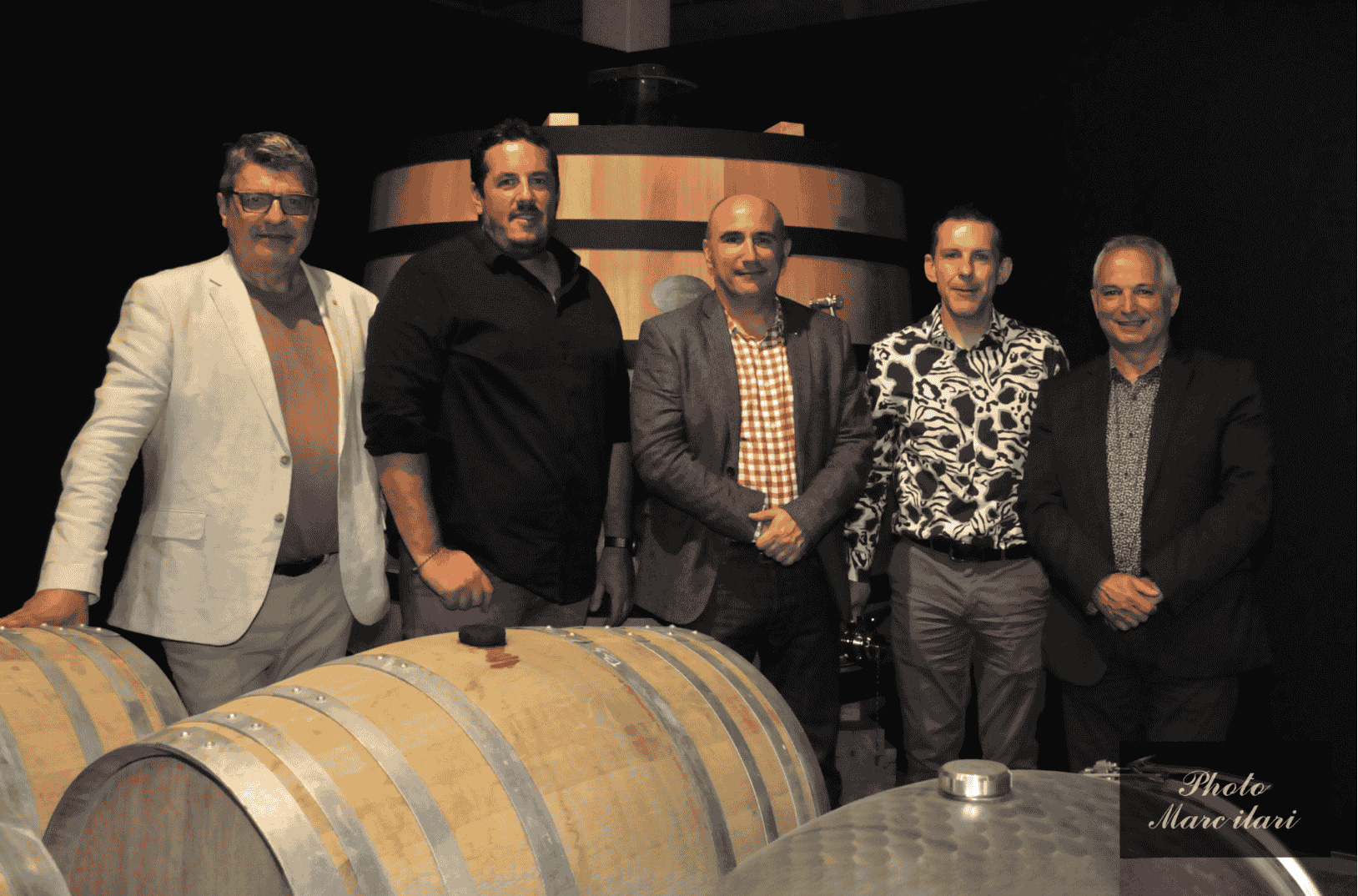 De gauche à droite : Philippe Pernet, Benjamin Brousse, Vincent Gaudy, Stéphane Roques, Claude Bompard