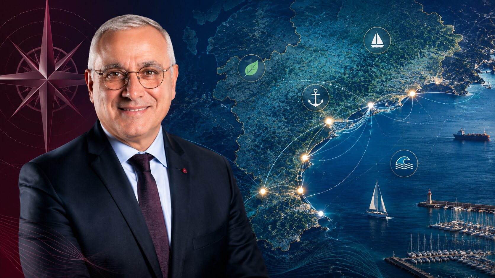 Serge Pallarès réélu président de l’Union des Villes Portuaires d’Occitanie