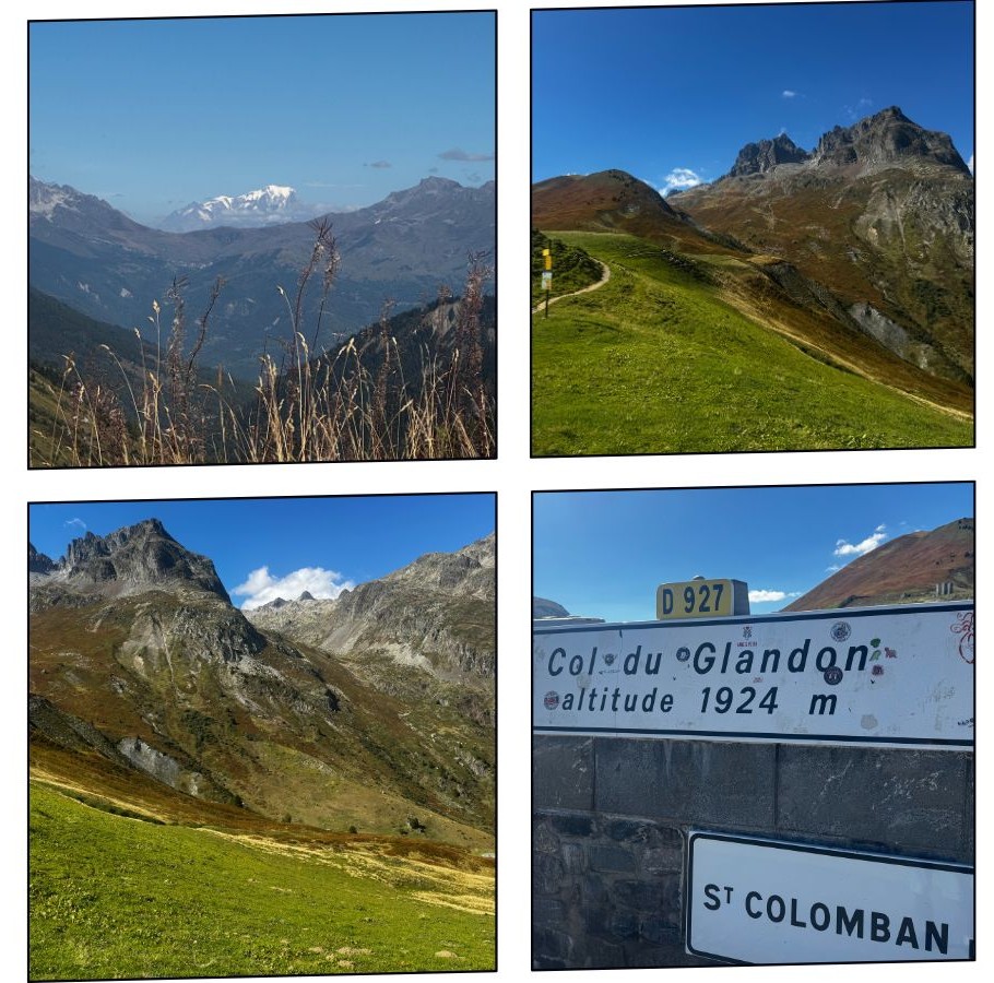 Col du Glandon en Maurienne : vue sur le Mont-Blanc, route et paysages d’altitude